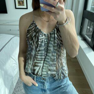 Of Two Minds Printed V-Neck Cami Top